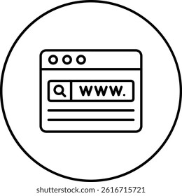 Domain vector icon. Can be used for printing, mobile and web applications.