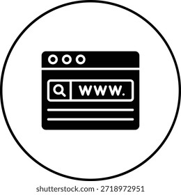 Domänenvektorsymbol. Kann für Druck-, Mobil- und Web-Anwendungen verwendet werden.