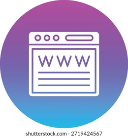 Domänenvektorsymbol. Kann für Druck-, Mobil- und Web-Anwendungen verwendet werden.