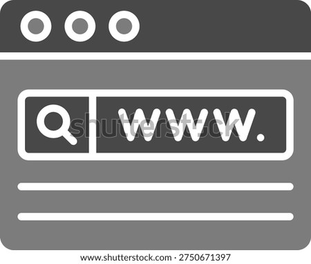 Domain vector icon. Can be used for printing, mobile and web applications.