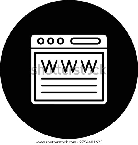 Domain vector icon. Can be used for printing, mobile and web applications.