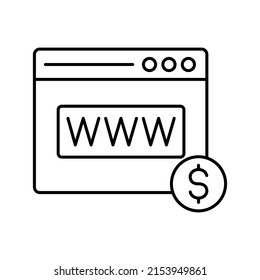 Domain Vector icon which is suitable for commercial work and easily modify or edit it

