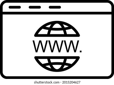 Domain Vector Line Icon Design
