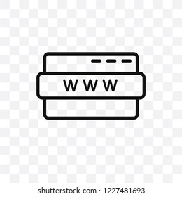 domain vector linear icon isolated on transparent background, domain transparency concept can be used for web and mobile