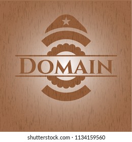 Domain vintage wooden emblem