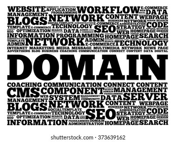 DOMAIN word cloud, business concept
