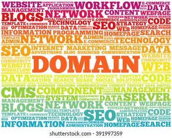 DOMAIN word cloud, business concept