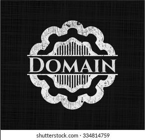 Domain written on a blackboard