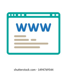 domain-registration icon. flat illustration of domain-registration - vector icon. domain-registration sign symbol