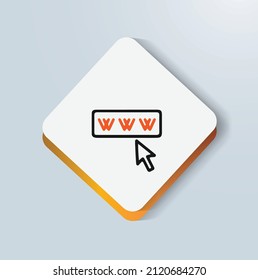Diseño vectorial de iconos de dominios y hospedaje