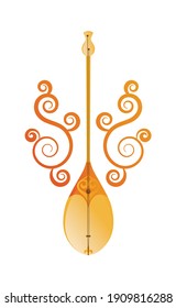 Dombra. A national Kazakh musical instrument. Vector illustration