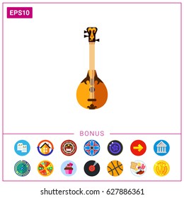 Dombra string instrument icon
