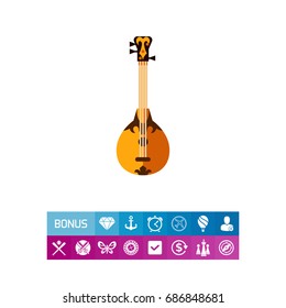 Dombra string instrument icon