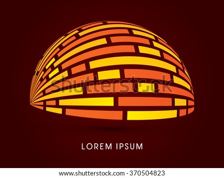Dome abstract construction, design graphic vector.
