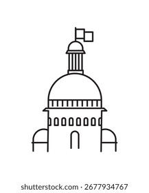 dome building icon, vector best line icon.