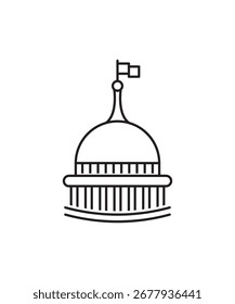 dome building icon, vector best line icon.