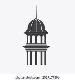 Dome Building Illustration, Vector Art.