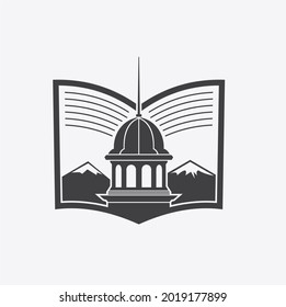 dome building illustration, vector art.
