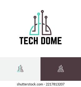 Dome Building Technology Circuit Computer Modern Logo