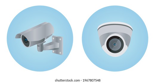 Dome and bullet cctv cameras. Wireless camera. Video surveillance.