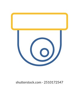 Icono de Vector de cámara domo. VIDEO CCTV, techo de seguridad, cámara redonda, señal de vigilancia. Señal de seguridad. Símbolo del gráfico para su diseño del Sitio web, logotipo, App, UI