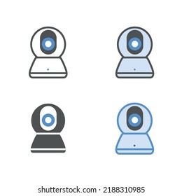 Dome Camera Vector Icon. Simple Dome Camera Vector Icon