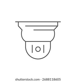 Icono de línea de cámara CCTV de domo