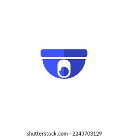 Dome CCTV Security Camera Icon vector design templates 