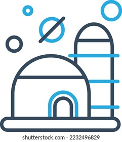 Dome city Vector Icon which is suitable for commercial work and easily modify or edit it
