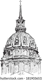 Dome of the disabled (Paris), From the Dictionary of Word and Things, 1888.