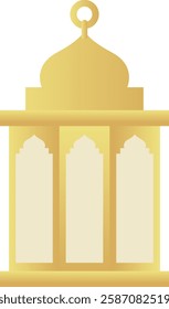 Dome with Double Gold Gradient Islamic Lantern Element for Ramadan Arabic Hanging Oil Lamp Lights