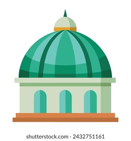Cúpula ilustración vectorial plana sobre fondo blanco