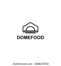 Dome Food icon for restaurant logo design vector
