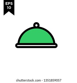 dome Food Icon Vector Logo Design Template Outline Style