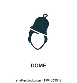 Dome icon. Monochrome simple element from sauna collection. Creative Dome icon for web design, templates, infographics and more