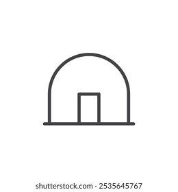 Dome icon Thin outline art symbol