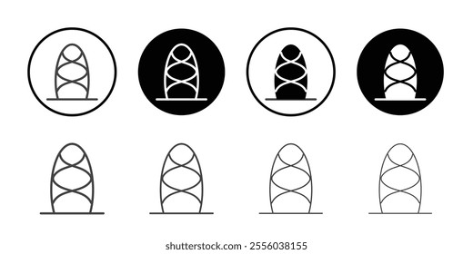 Dome icon Thin outline art symbol