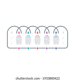 dome infographic template. five option information template. web, internet, annual report, magazine infographic template