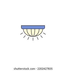 Dome Light Icon Color Isolated On Stock Vector (Royalty Free ...