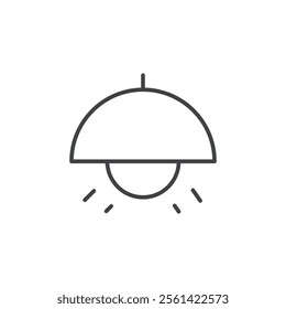 Dome light icon Vector logo set flat