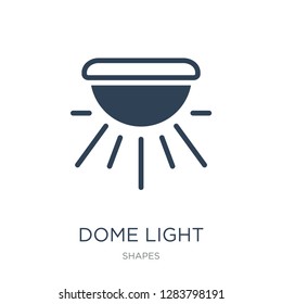 dome light icon vector on white background, dome light trendy filled icons from Shapes collection, dome light vector illustration