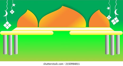 the dome of the mosque with diamond ornaments and Eid al-Fitr. copy space for greeting cards, banners and digital greetings.