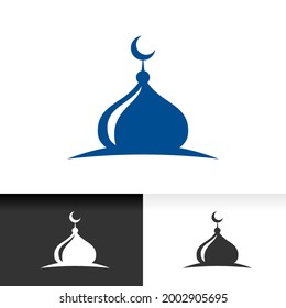 Frauenmoschee Symbol Silhouette Logo Vektorgrafik Design Vorlage