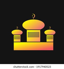 Dome Mosque Logo Design Vector