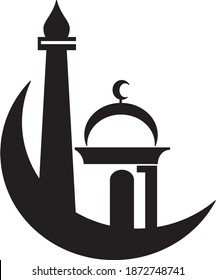 dome mosque, a place of worship for Muslims, Makassar, Indonesia, Saturday 12 December 2020.