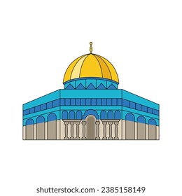 Dome of the rock at Al-Aqsa mosque -Palestine.