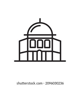 THE DOME OF THE ROCK IN JERUSALEM icon in vector. Logotype