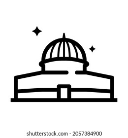 Dome of  the Rock, Jerusalem Landmark icon vector illustration