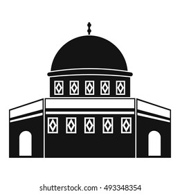 Dome of the Rock on the Temple Mount icon in simple style on a white background vector illustration