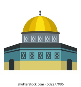 Dome of the Rock on the Temple Mount icon. Flat illustration of Dome vector icon for web design